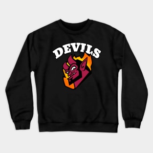 Devils Mascot (white letter) Crewneck Sweatshirt